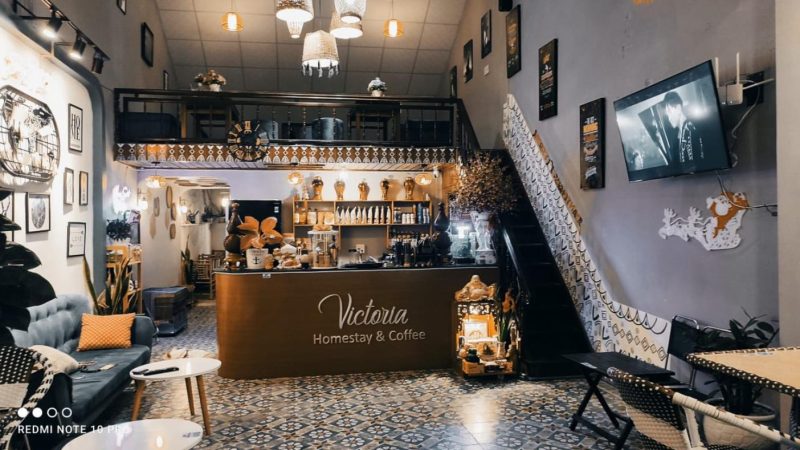 Quán cafe với phong cách hoài cổ tại Victoria Homestay